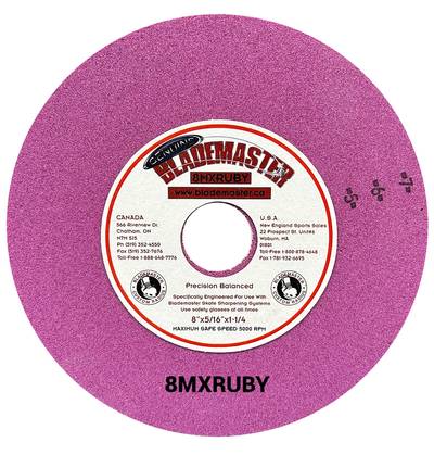 Skate sharpening wheel 8" Ruby Red