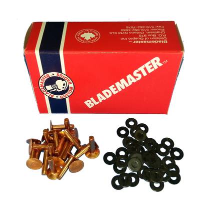 Copper rivet + washer 100kpl/ltk Copper rivet + washer 100kpl/ltk